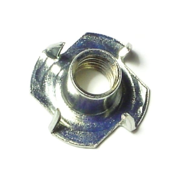 Midwest Fastener T-Nut, 4 Prongs, M10, Steel, Zinc Plated, 13 mm Barrel Ht, 10 PK 72525 - main